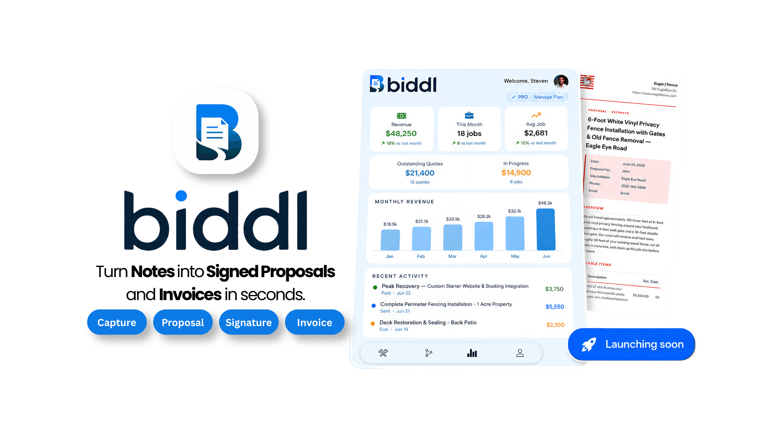 Biddl — AI Proposal & Job Management Platform