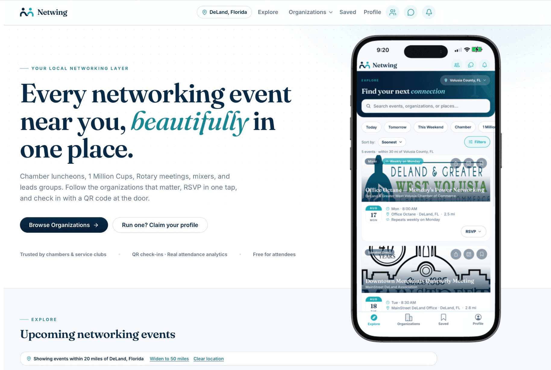 Netwing — Local Networking Platform